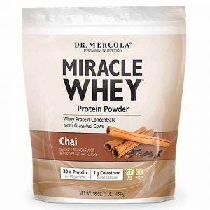 Comprar Dr. Mercola Miracle Whey Protein Powder Chai Natural Cinnamon Flavor 454 g