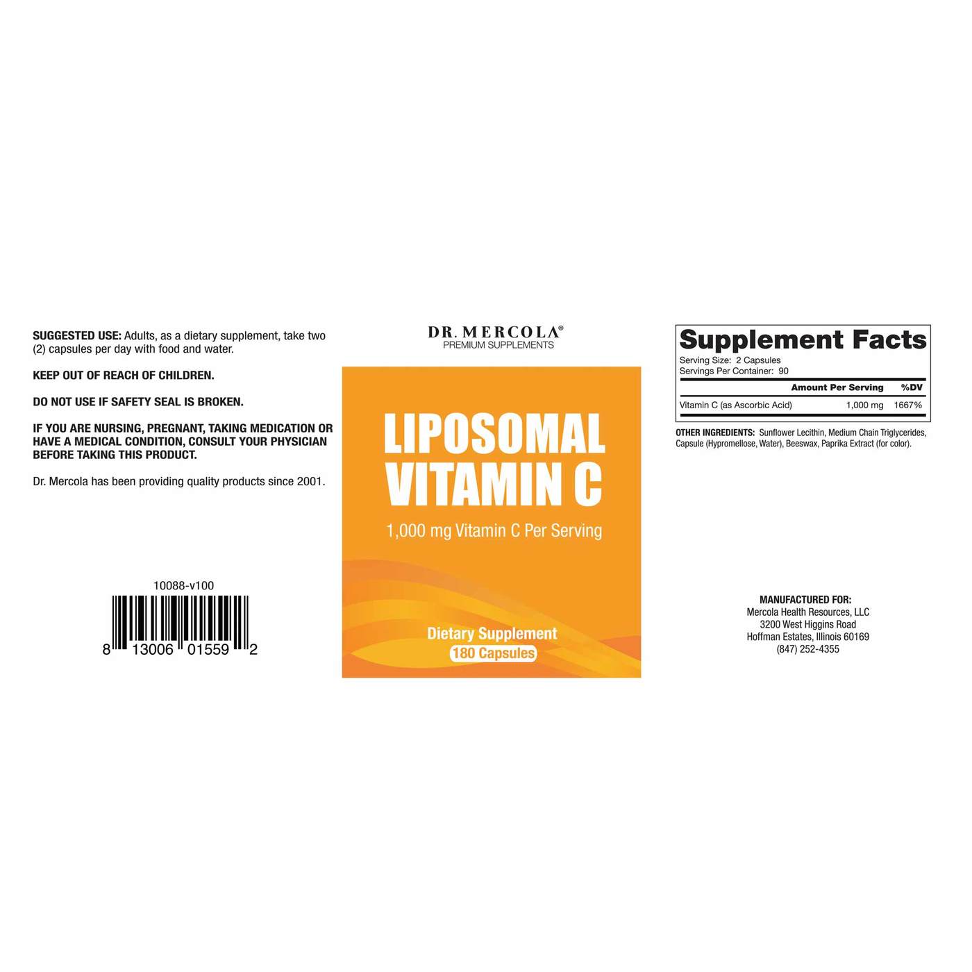 Comprar Dr. Mercola Vitamina C Lipossomal 60 Cápsulas - Imagem 2