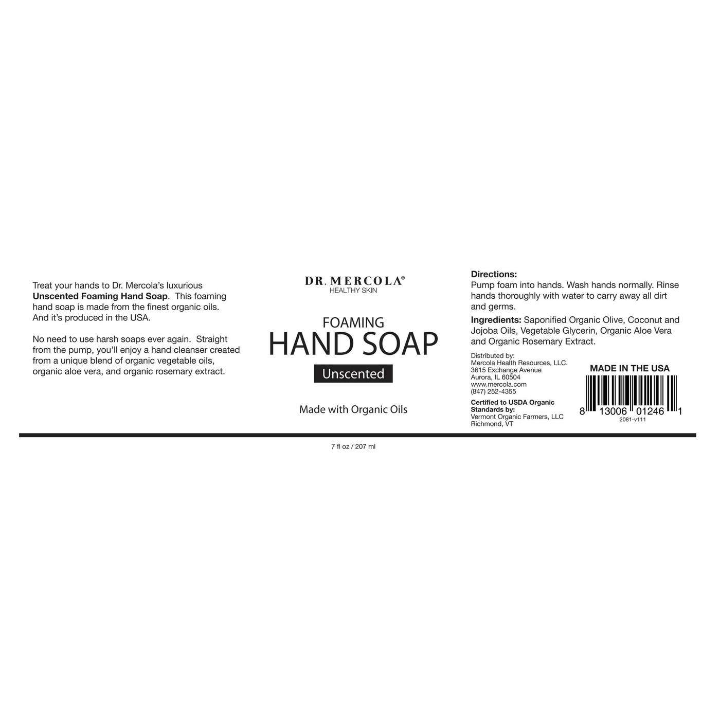 Comprar Dr Mercola Foaming Hand Soap Unscented 207 ml - Imagem 3