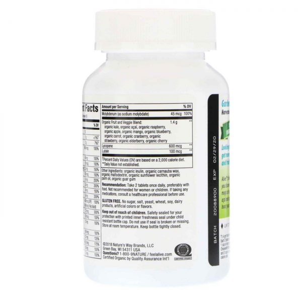 Comprar Nature's Way, Alive!® Multivitaminas Vegetarianas para Homens - Mistura de Frutas - 60 Tabletes - Imagem 5