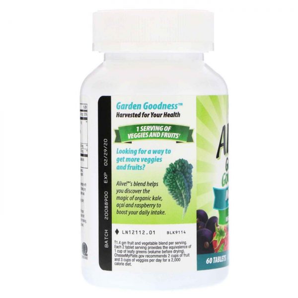 Comprar Nature's Way, Alive!® Multivitaminas Vegetarianas para Homens - Mistura de Frutas - 60 Tabletes - Imagem 6
