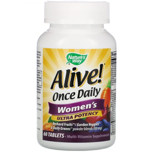Comprar Nature's Way, Alive! Once Daily, Multivitamínico Ultra Potencial para Mulheres, 60 Comprimidos - Imagem 4