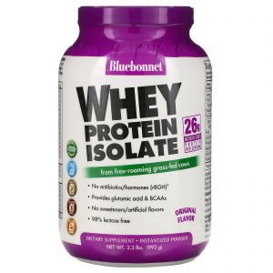 Comprar Bluebonnet Nutrition, Isolado Proteico de Soro Natural 100%, Sabor Original Natural, 992 g (2,2 lb)