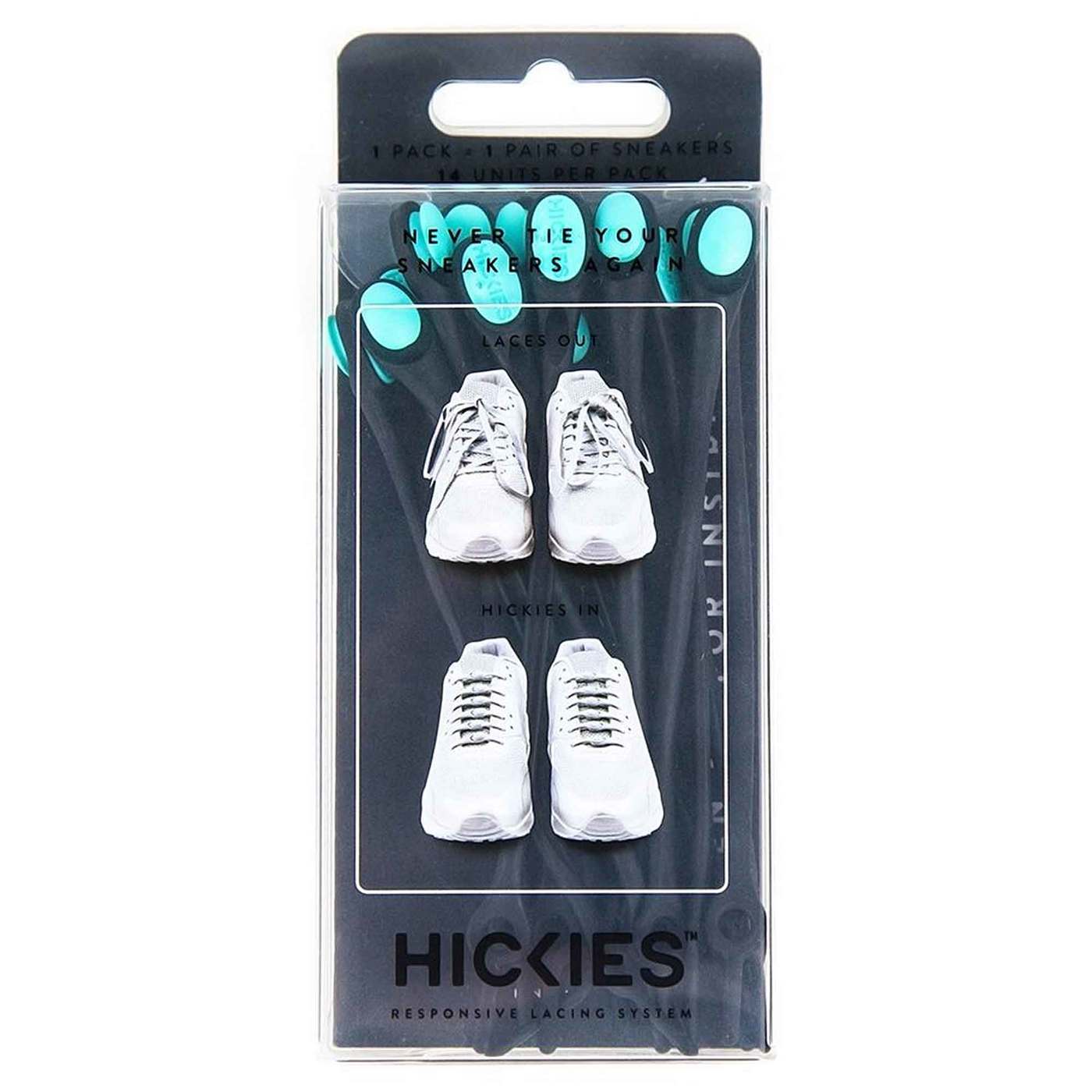 Comprar Hickies No Tie Shoelaces - Black Mint - 14 Units