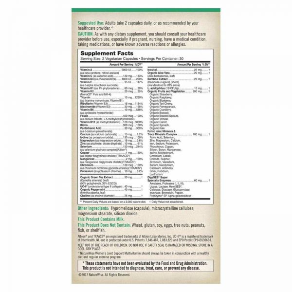 Comprar NatureWise Women's Multivitamin Mineral Whole Food Complex with Joint Support 60 Capsules - Imagem 5