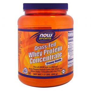 Comprar Now Foods, Whey Protein Concentratado Grass-Fed, Sabor Baunilha Cremosa - 544 g (1.2 lbs)