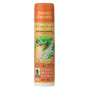 Comprar Badger, Hidratante Labial de Manteiga de Cacau, Laranja - 1 Stick 7 g
