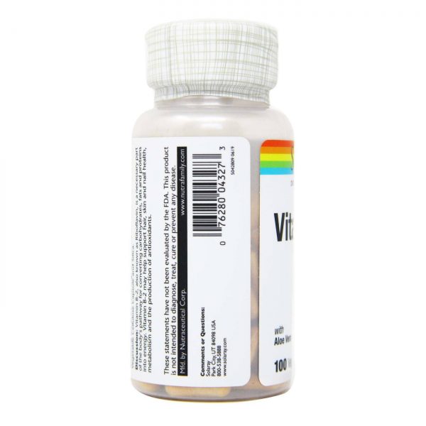 Comprar Solaray, Vitamina B2 100 mg - 100 Cápsulas - Imagem 4