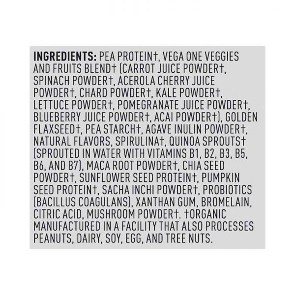 Comprar Vega One Organic, Shake Tudo em Um - Sem açúcar - 382 g (13,5 oz) - Imagem 4