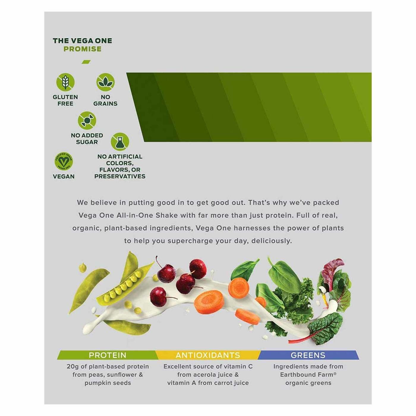 Comprar Vega One Organic All-in-One Shake Plain Unsweetened 10 Packs - Imagem 2