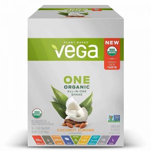Comprar Vega One, Shake Orgânico All-in-One, Sabor Coco e Amêndoas - 10 Pacotes (382 g Total)