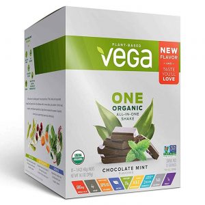 Comprar Vega One, Shake Orgânico All-in-One, Chocolate Mentolado - 10 Pacotes (399 g Total)