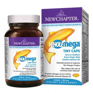 Comprar New Chapter Wholemega Tiny Caps Extra Virgin Wild Alaskan Salmon Oil - 180 Softgels
