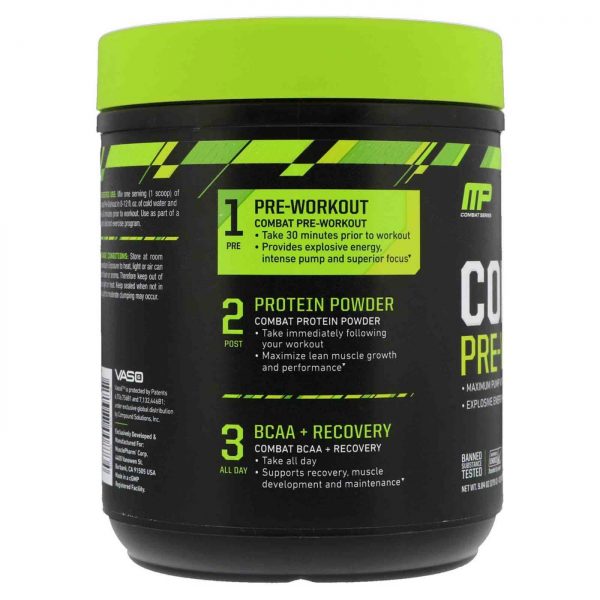 Comprar MusclePharm Combat Pre-Workout Blue Raspberry 279 g - Imagem 6