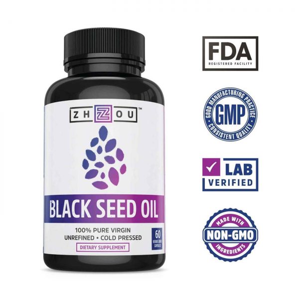 Comprar Zhou Nutrtition, Óleo de Semente Negra Orgânico - 60 Cápsulas Líquidas Vegetais - Imagem 4