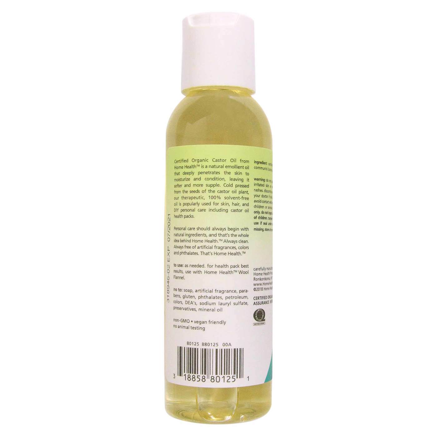 Comprar Home Health, Óleo de Mamona Orgânico Certificado - 4 fl oz (118 mL) - Imagem 2