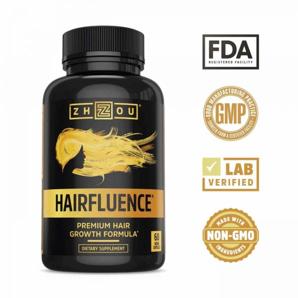 Comprar Zhou Nutrition, Hairfluence Fórmula de Crescimento de Cabelo - 60 Cápsulas Vegetais - Imagem 4