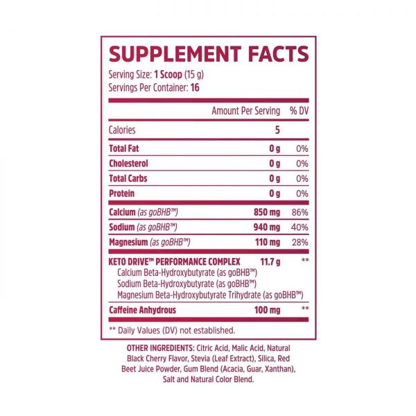 Comprar Zhou Nutrition, Keto Drive REVVED - Cereja Preta - 240 g Em Pó - Imagem 4