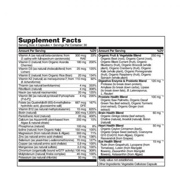 Comprar Naturelo, Multivitamínico Alimentos Integrais para homens - 120 Cápsulas - Imagem 4