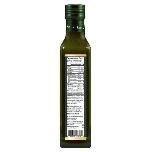 Comprar Carlson Labs Olive your Heart Olive and Fish Oil 1480 mg Omega-3s Basil Flavor 250 ml - Imagem 4