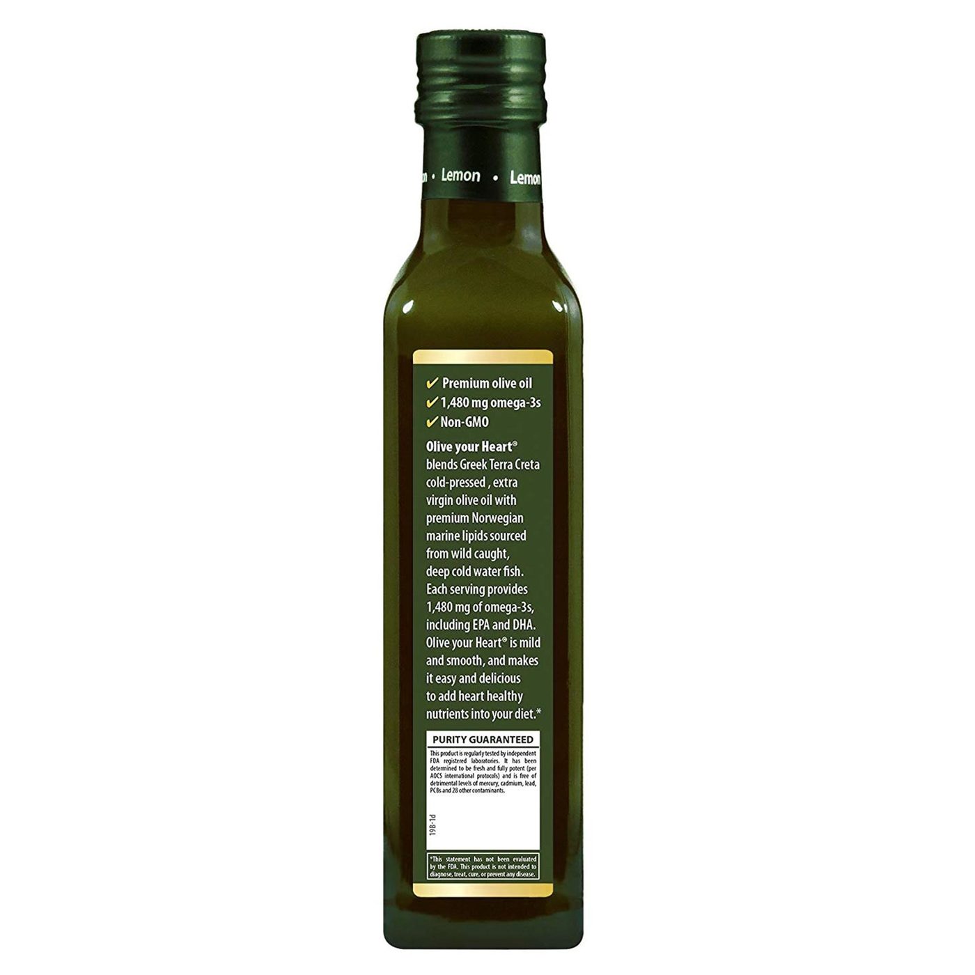 Comprar Carlson Labs Olive your Heart Olive and Fish Oil 1480 mg Omega-3s Lemon Flavor 250 ml - Imagem 2