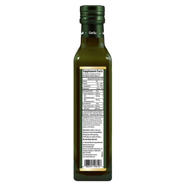 Comprar Carlson Labs Olive your Heart Olive and Fish Oil 1480 mg Omega-3s Garlic Flavor 250 ml - Imagem 4