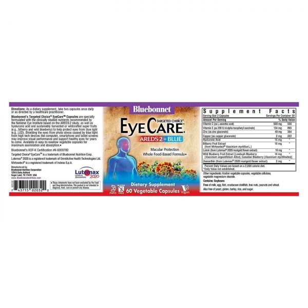 Comprar Bluebonnet Nutrition, Targeted Choice® Cuidado com os olhos - 60 Cápsulas Vegetarianas - Imagem 4
