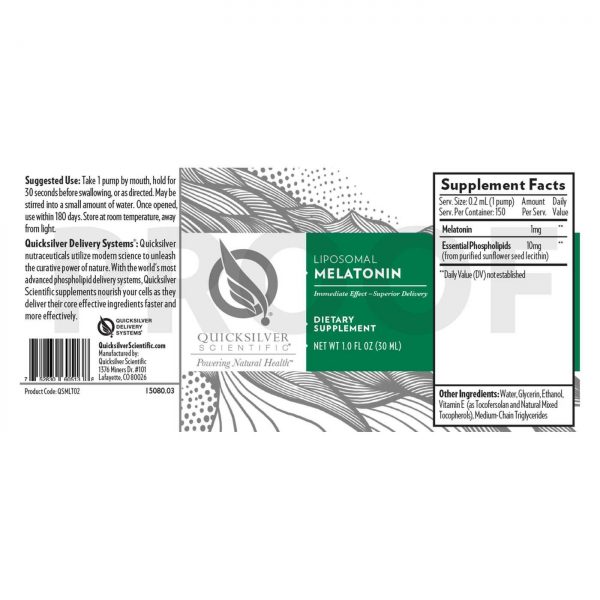 Comprar Quicksilver Scientific, Melatonina Liposomal Melatonin - 30 ml - Imagem 4
