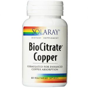 Comprar Solaray, BioCitrate™ Cobre 2mg - 60 Cápsulas Vegetarianas