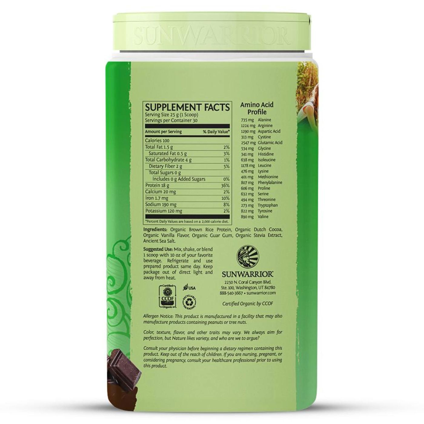 Comprar Sunwarrior Proteína Clássica - Chocolate - 1.65 lbs (750 g) - Imagem 2