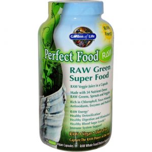 Comprar Garden of Life, Perfect Food® RAW - Fórmula Super Verde - 240 Cápsulas