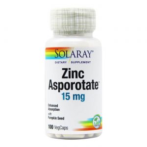Comprar Solaray, Zinco Asporotate™ 15 mg - 100 Cápsulas