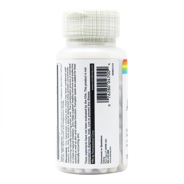 Comprar Solaray, Zinco Asporotate™ 15 mg - 100 Cápsulas - Imagem 4