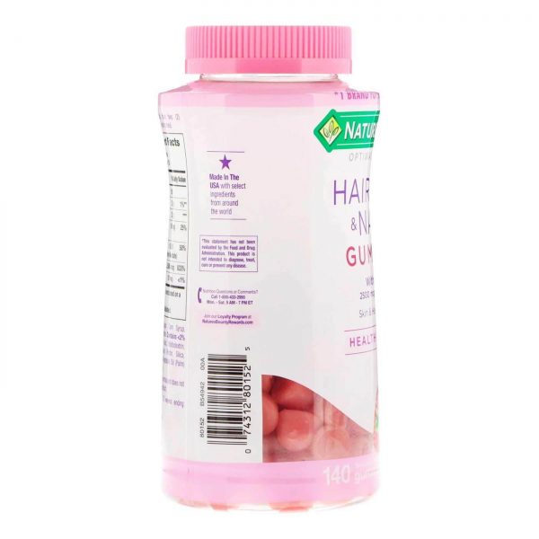 Comprar Nature's Bounty, Hair, Skin & Nails Gummies Vitaminas para Cabelo Pele e Unhas com Biotina, Morango - 140 Gomas - Imagem 4
