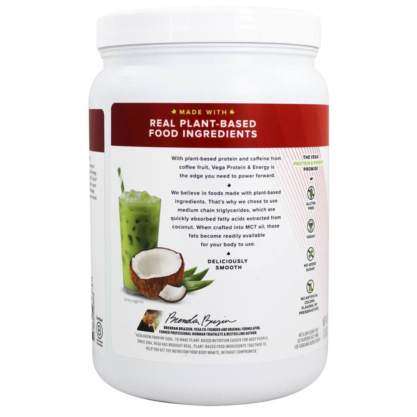 Comprar Vega Proteína e Energia com Óleo 3g MCT - Matcha Latte - 18,3 oz - Imagem 3