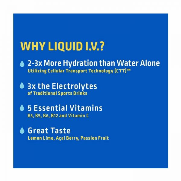 Comprar Liquid IV, Multiplicador de Hidratação Mix de Bebidas com Eletrólitos, Maracujá - 30 Pacotes Individuais - Imagem 6
