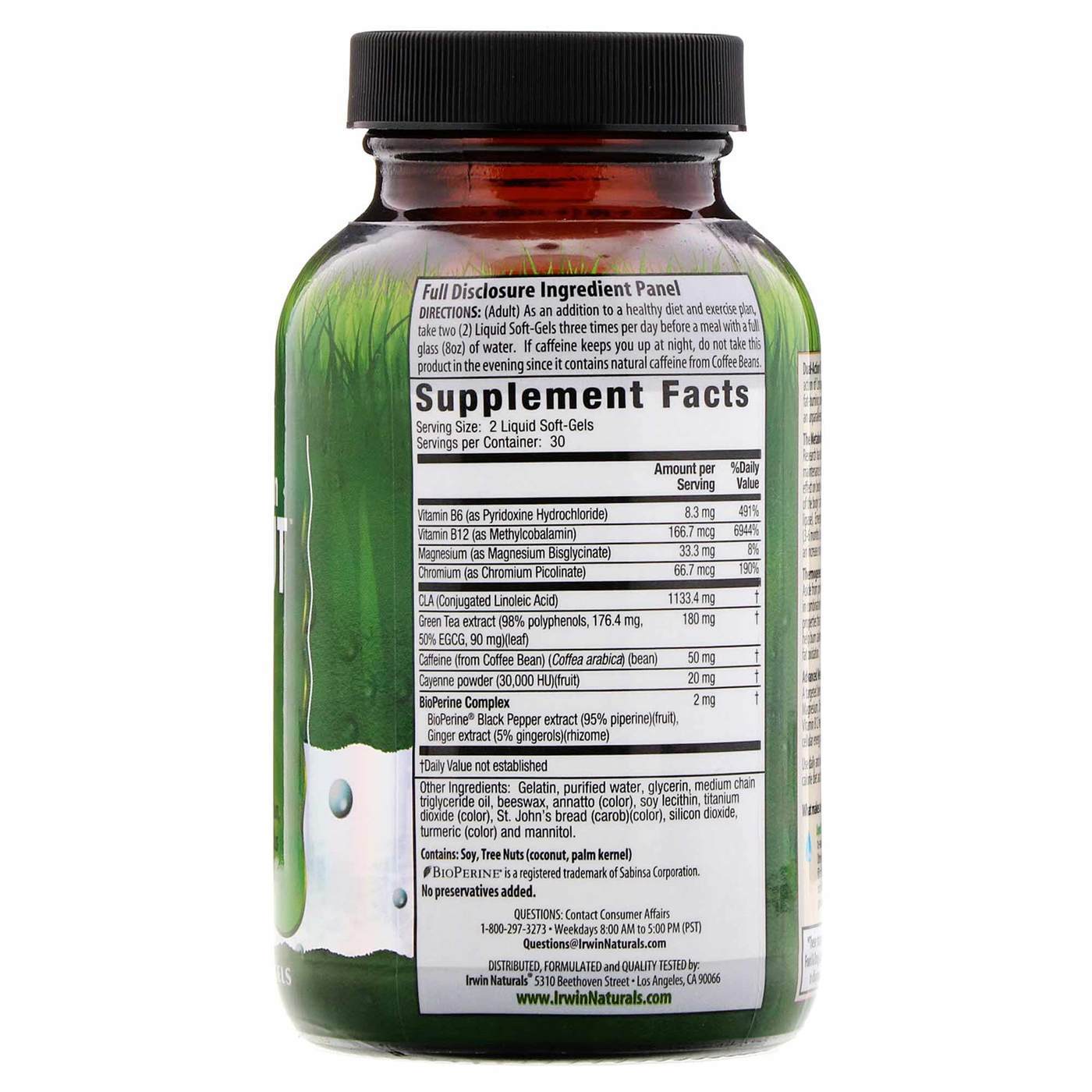 Comprar Irwin Naturals Corte CLA de ação dupla - 60 cápsulas gelatinosas líquidas - Imagem 2