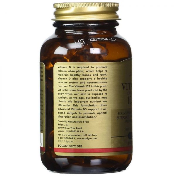 Comprar Solgar, Vitamina D3 10.000 IU - 120 Cápsulas - Imagem 4