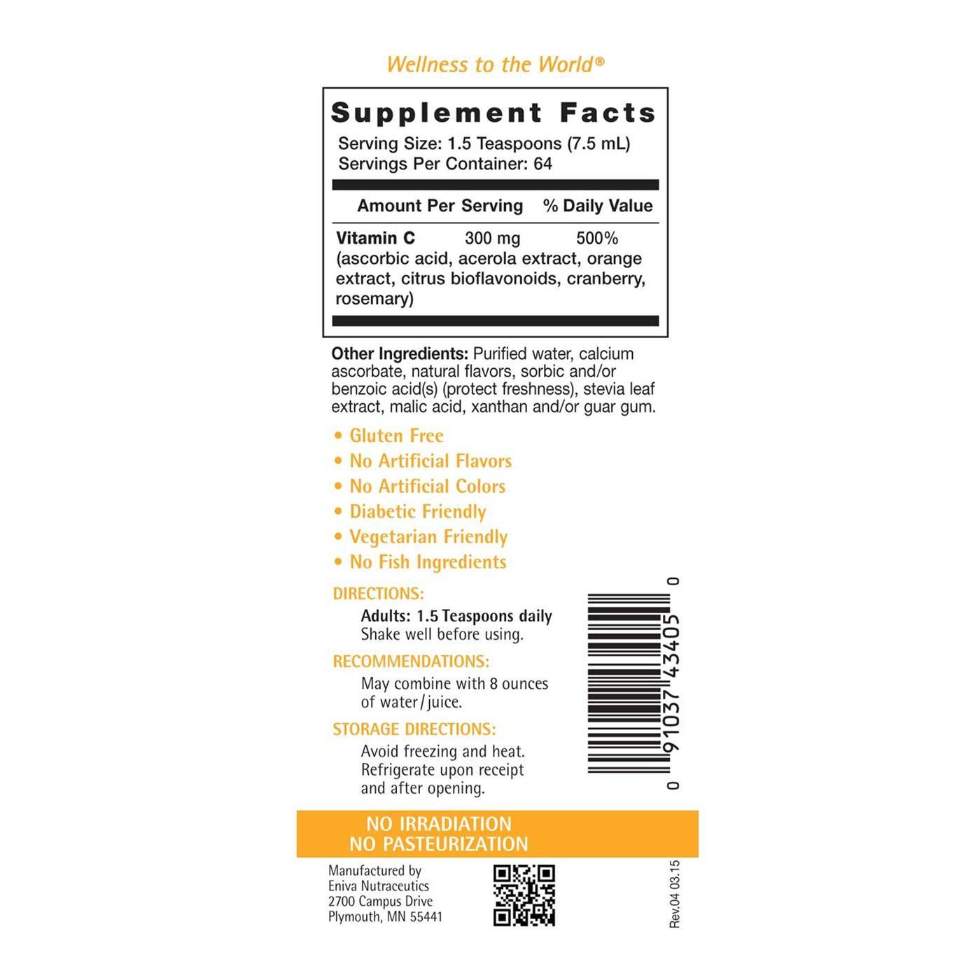 Comprar Eniva Vitamin C Complex Liquid Concentrate - 16 fl oz (480 ml) - Imagem 2