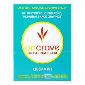 Comprar Uncrave - Goma Anti Fome Sabor Menta Crocante - 7 Pacotes / 14 peças
