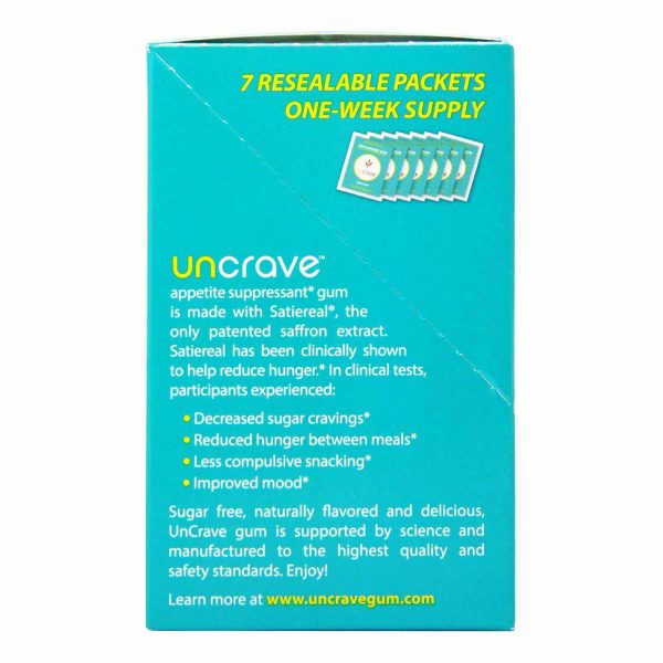 Comprar Uncrave - Goma Anti Fome Sabor Menta Crocante - 7 Pacotes / 14 peças - Imagem 4