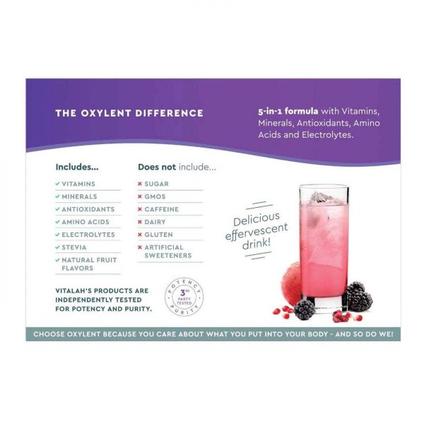 Comprar Oxylent, Bebida de Suplemento Multivitamínico - Sabor Amora e Romã - 30 Pacotes - Imagem 5