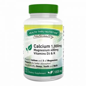 Comprar Health Thru Nutrition, Cálcio 1000mg Magnésio 400mg com Vitaminas D3 e K - 100 Cápsulas em Gel