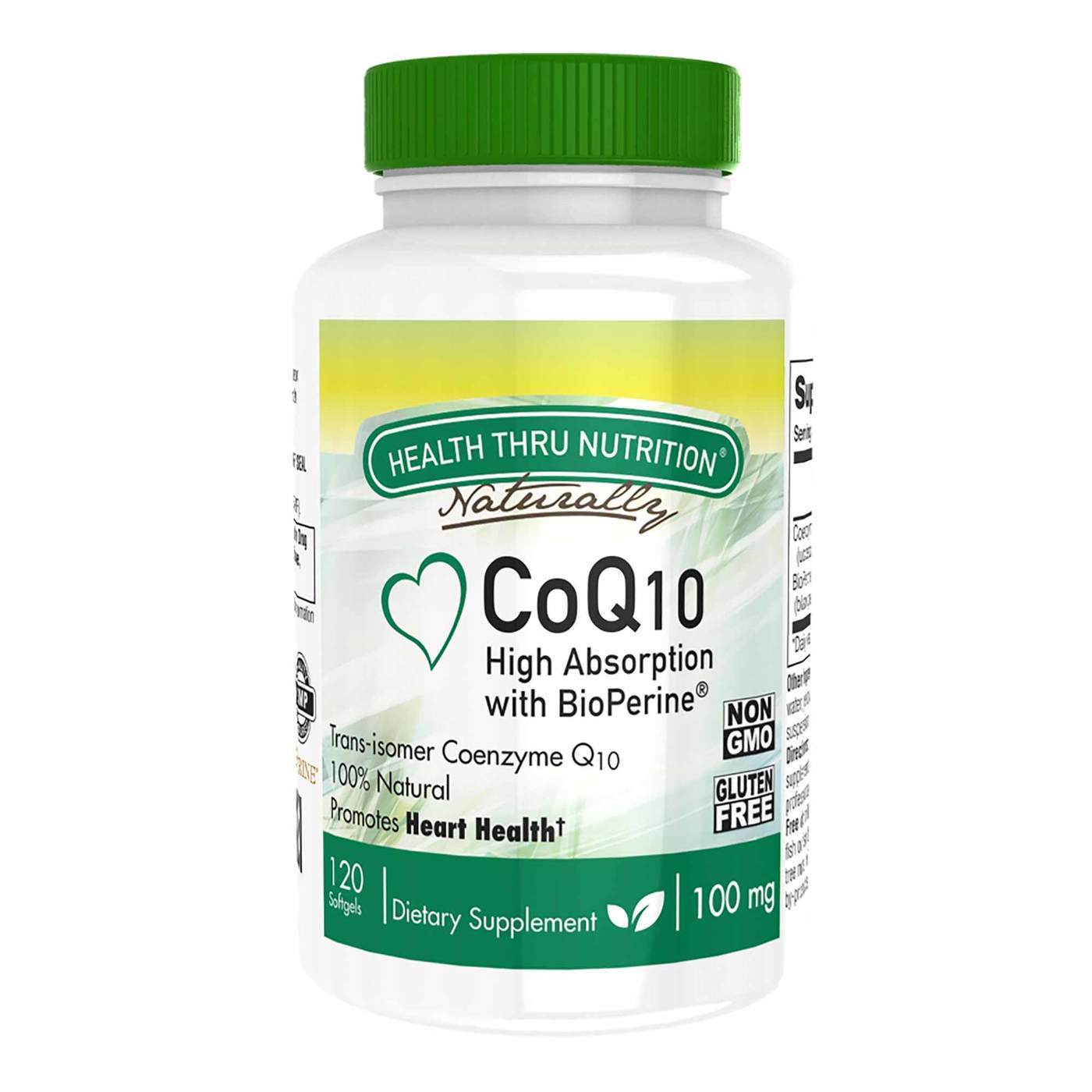 Comprar Health Thru Nutrition CoQ10 100mg with Bioperine - 120 Softgels