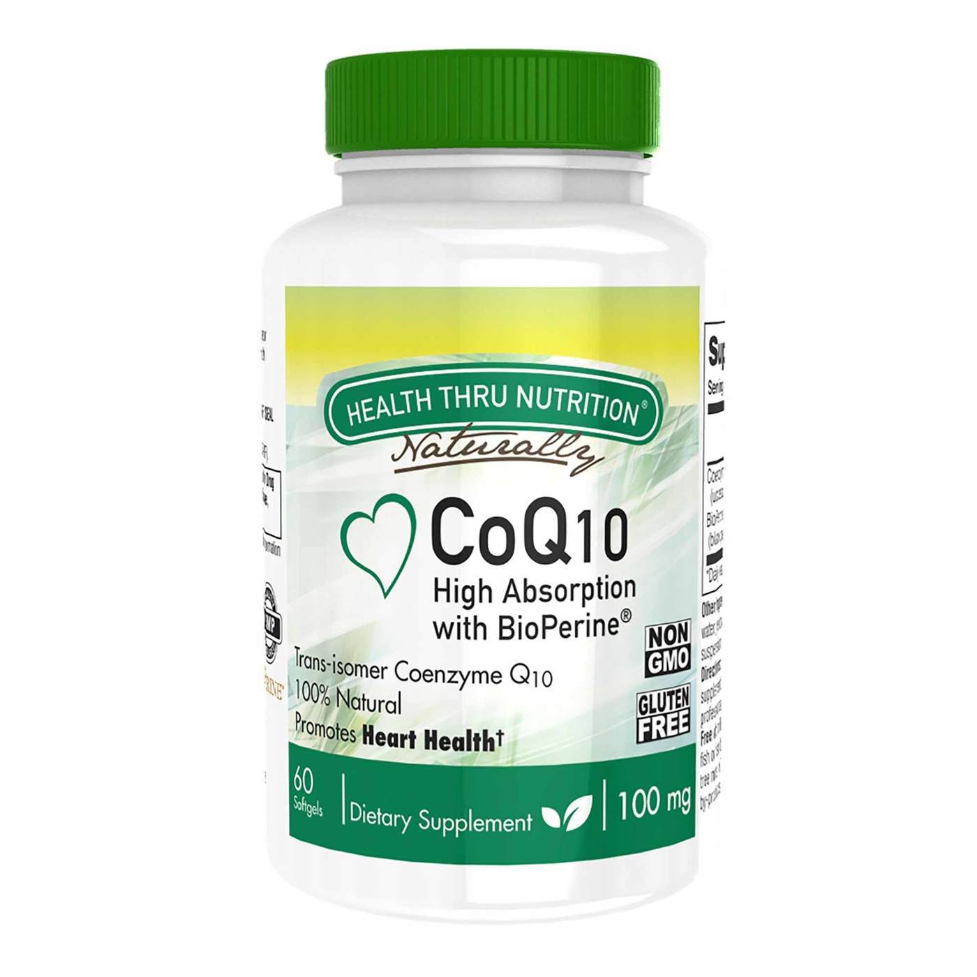 Comprar Health Thru Nutrition CoQ10 100mg with Bioperine - 60 Softgels