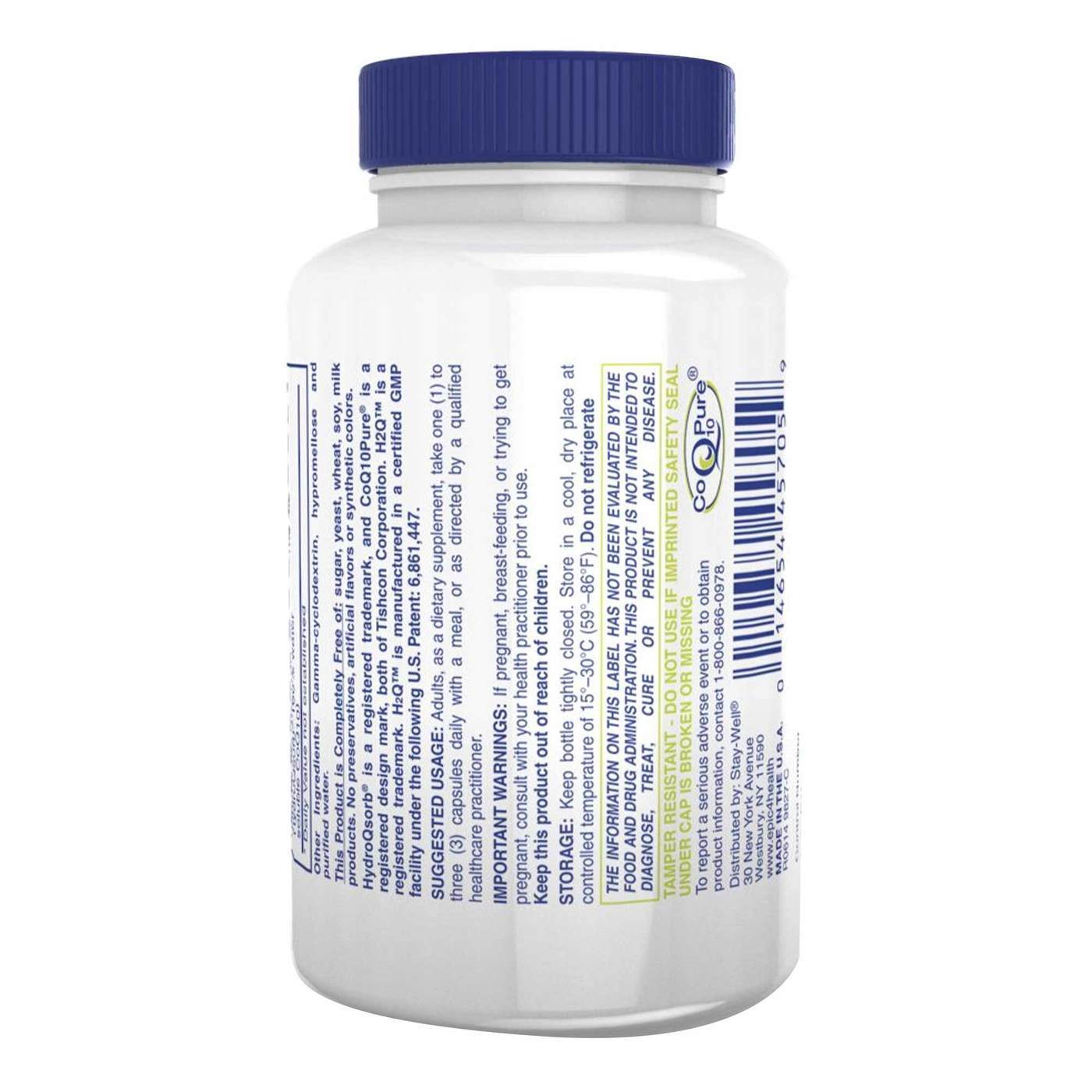 Comprar Health Thru Nutrition H2Q CoQ10 100mg - 60 Vegetarian Capsules - Imagem 3