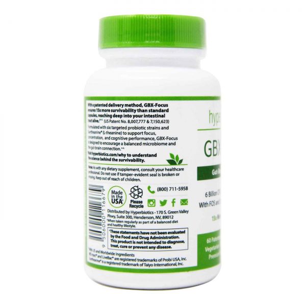 Comprar Hyperbiotics GBX- Focus - 60 Time-Release Tablets - Imagem 4