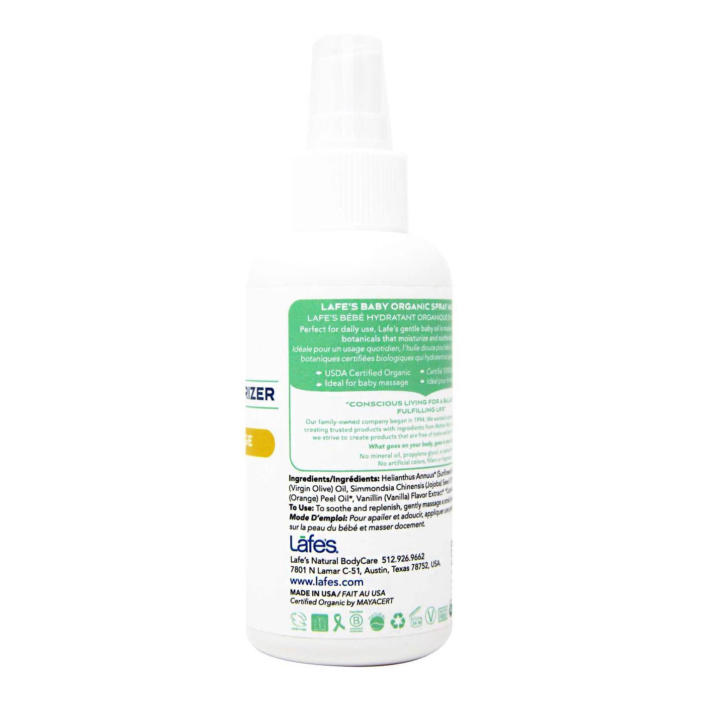 Comprar Lafe's Natural Body Care Organic Baby Kids Moisturizer Vanilla Orange - 4 fl oz (118 ml) - Imagem 2