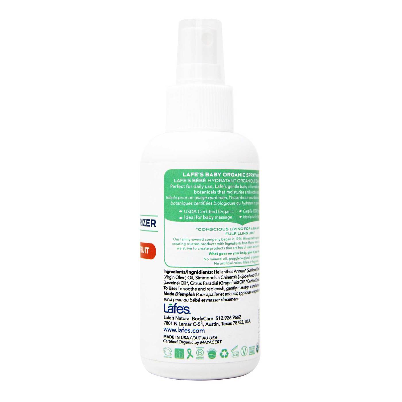 Comprar Lafe's Natural Body Care Organic Baby Kids Moisturizer Jasmine Grapefruit - 4 fl oz (118 ml) - Imagem 2