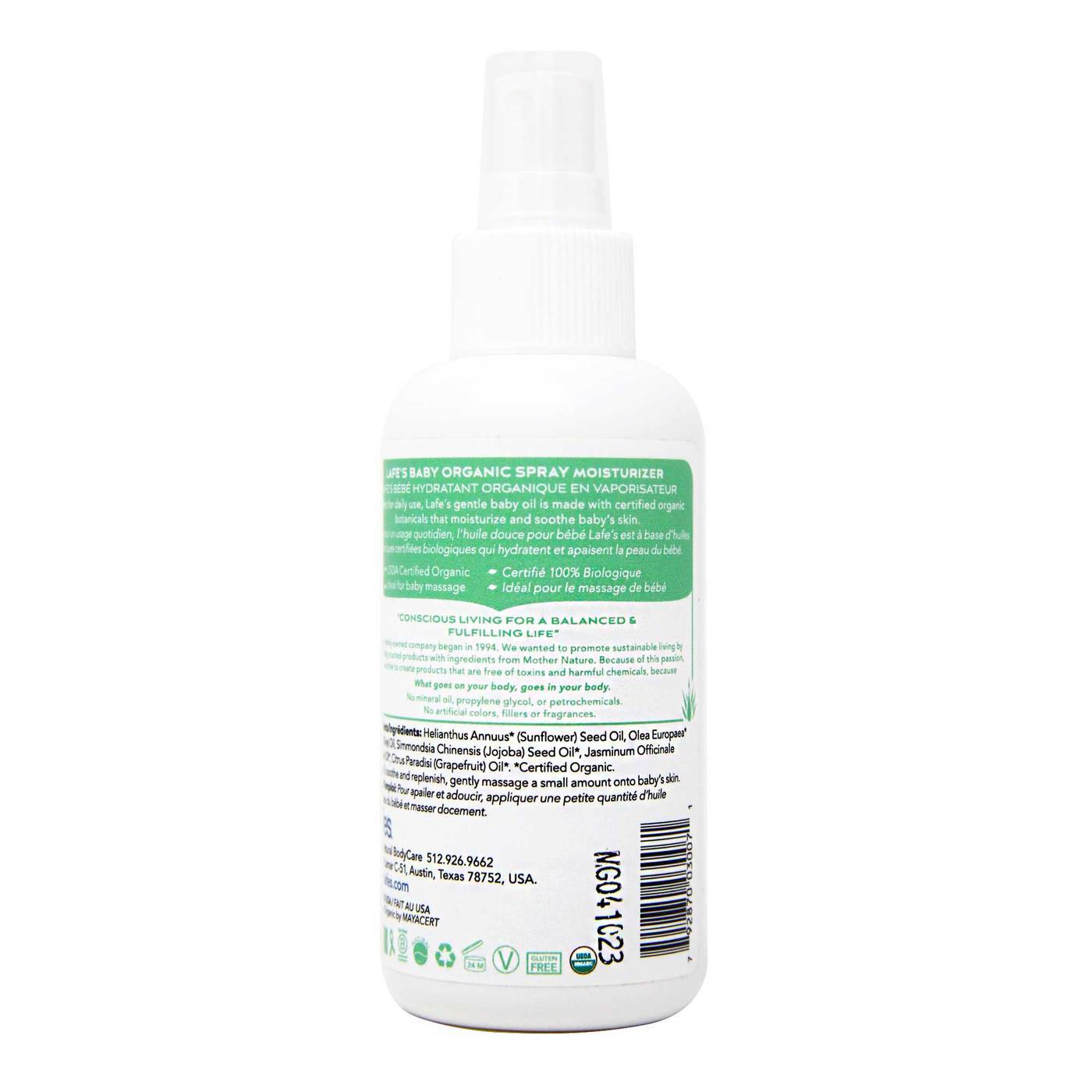 Comprar Lafe's Natural Body Care Organic Baby Kids Moisturizer Jasmine Grapefruit - 4 fl oz (118 ml) - Imagem 3